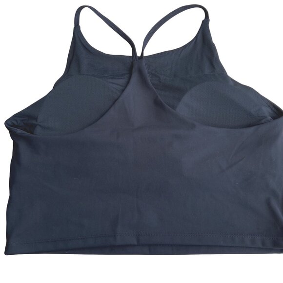Gap Studio Long Line Sports Bra Black Cross Straps Back Size XL NWT - Picture 4 of 7